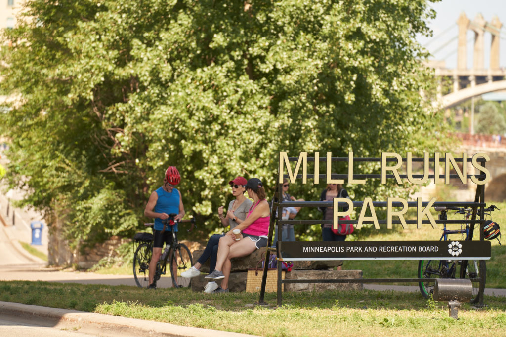 Mill Ruins Park in Mill District, Downtown Minneapolis