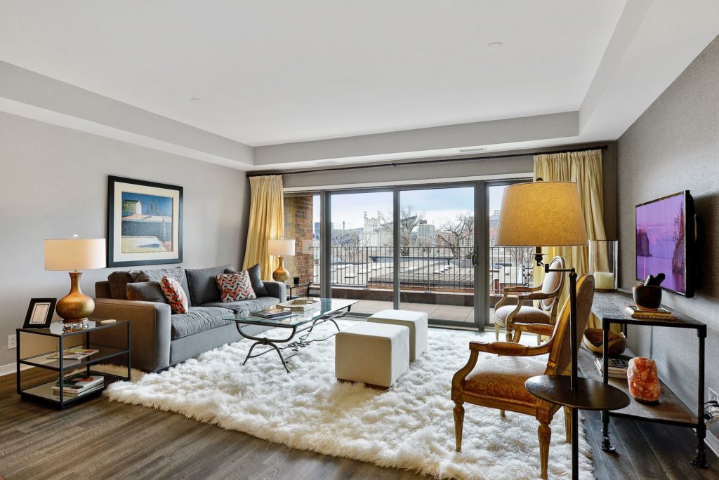 Interior of living room at 100 2nd street